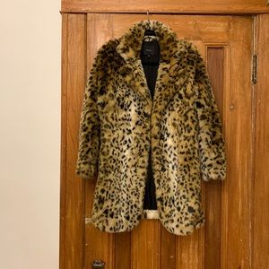 ARITZIA TALULA Leopard Faux Fur Coat
